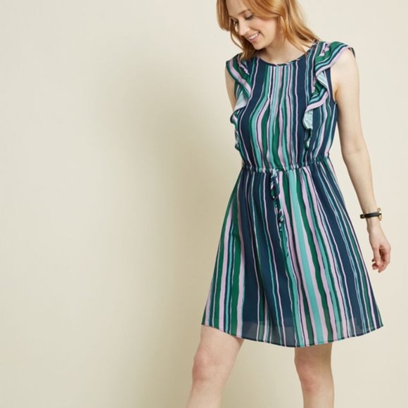 NWOT ModCloth striped dress - Picture 8 of 12